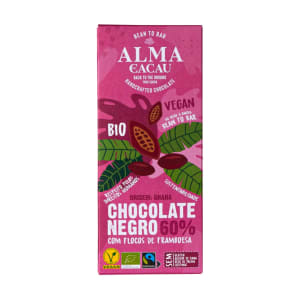 Imagem do produto Tablete de Chocolate Negro 60% com Flocos de Framboesa Alma do Cacau