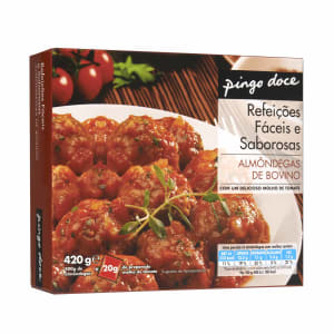 Imagem do produto Almôndegas com Molho de Tomate sem Glúten Pingo Doce