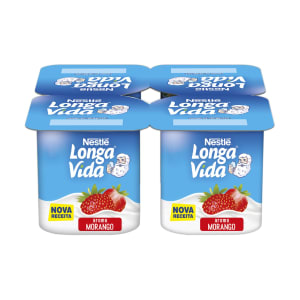 Imagem do produto Iogurte Aroma Morango Pack Económico Longa Vida - Pack 4