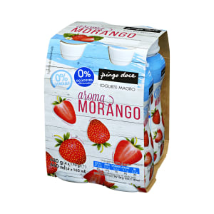 Imagem do produto Iogurte Líquido Magro sem Açúcar de Morango Pingo Doce - Pack 4