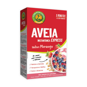 Imagem do produto Aveia Instantanêa de Morango Express Cem Porcento