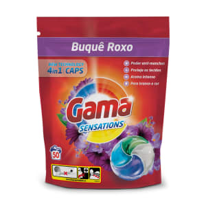 Imagem do produto Detergente Máquina da Roupa Cápsulas Buquê Roxo Sensations Gama - 50 doses