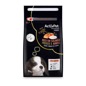 Imagem do produto Ração Seca para Cão Júnior Sabor Salmão e Arroz Premium ActivPet