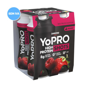 Imagem do produto Iogurte Líquido Proteico Shot Frutos Vermelhos Yopro - Pack 4