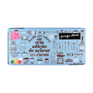 Imagem do produto Tablete de Chocolate de Culinária sem Açúcar Pingo Doce